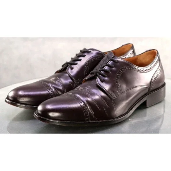 johnston and murphy burgundy dress shoes Johnston & Murphy Upton Cap Toe - Black Full Grain